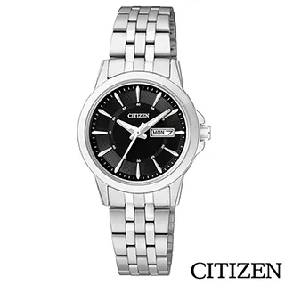 CITIZEN 星辰表 / EQ0601-54E / 礦石強化玻璃 星期日期 日本機芯 不鏽鋼手錶 黑色 27mm 歷史價格詳細信息