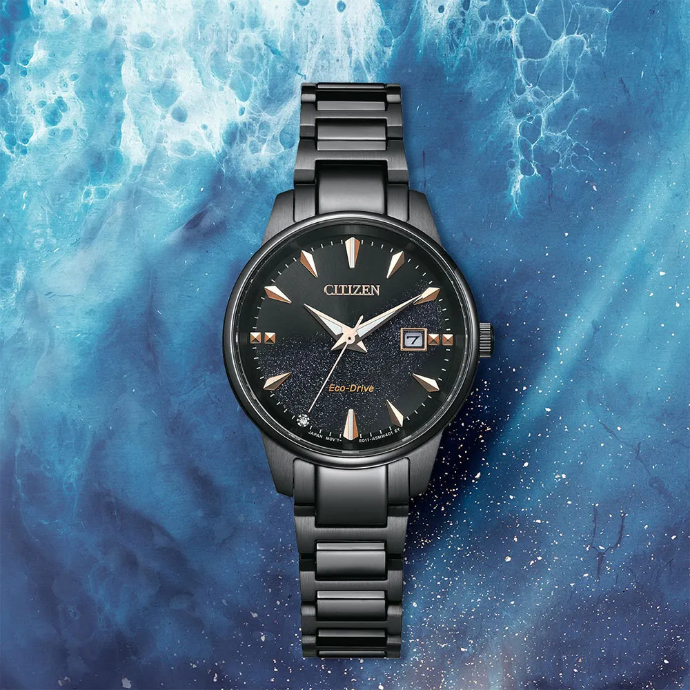 【CITIZEN】星辰 EW2595-81E BM7595-89E 藍寶石鏡面 日期 鋼錶帶 光動能 銀河對錶 玫瑰金/黑 歷史價格詳細信息
