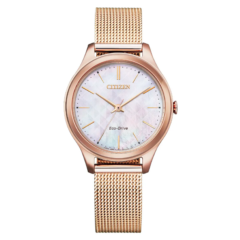 CITIZEN LADYS 玫瑰金米蘭帶光動能腕錶EM0508-80Y 歷史價格詳細信息
