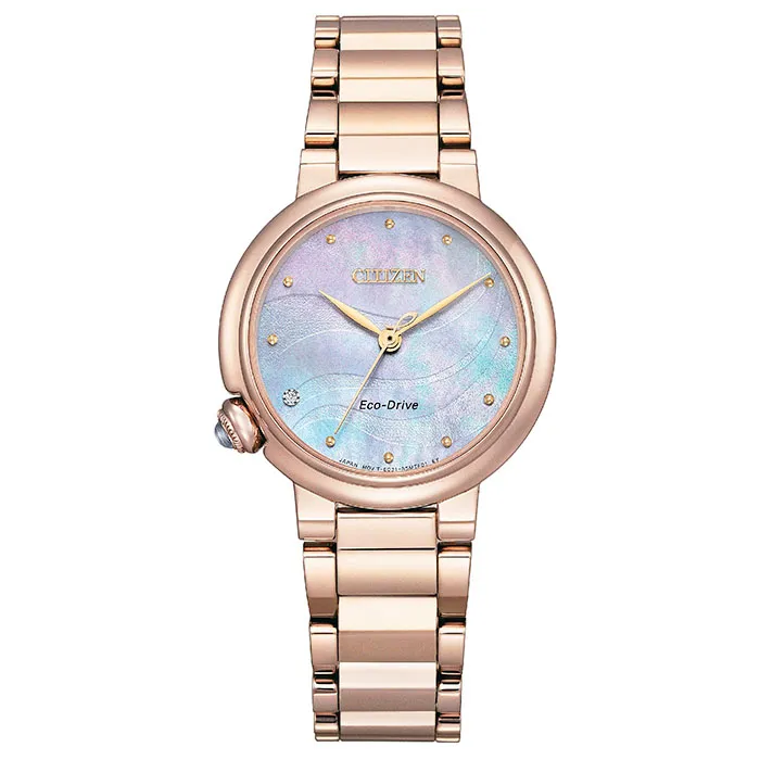 CITIZEN L系列玫瑰金光動能女錶款EM0922-81X 歷史價格詳細信息
