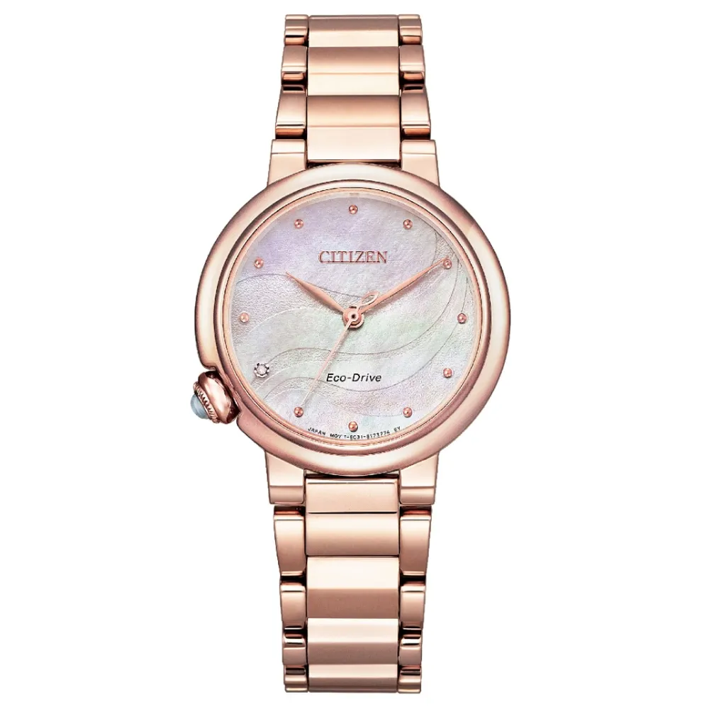 CITIZEN 星辰 L系列光動能魅力彩貝時尚女錶-玫瑰金/32.5mm(FD1103-89Y) 歷史價格詳細信息