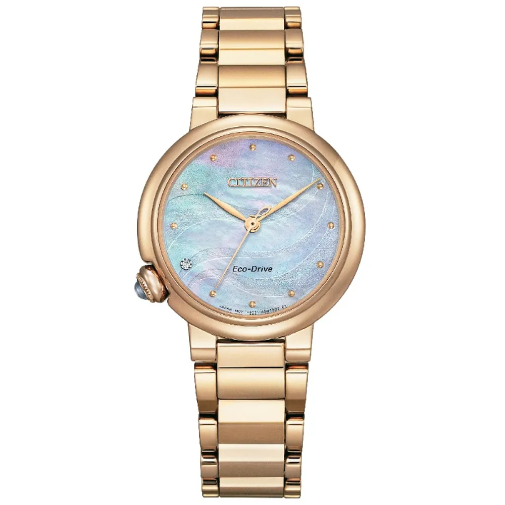 【CITIZEN】星辰 L系列 EM0919-85Y 鋼錶帶 光動能女錶 玫瑰金/白蝶貝 30mm 歷史價格詳細信息