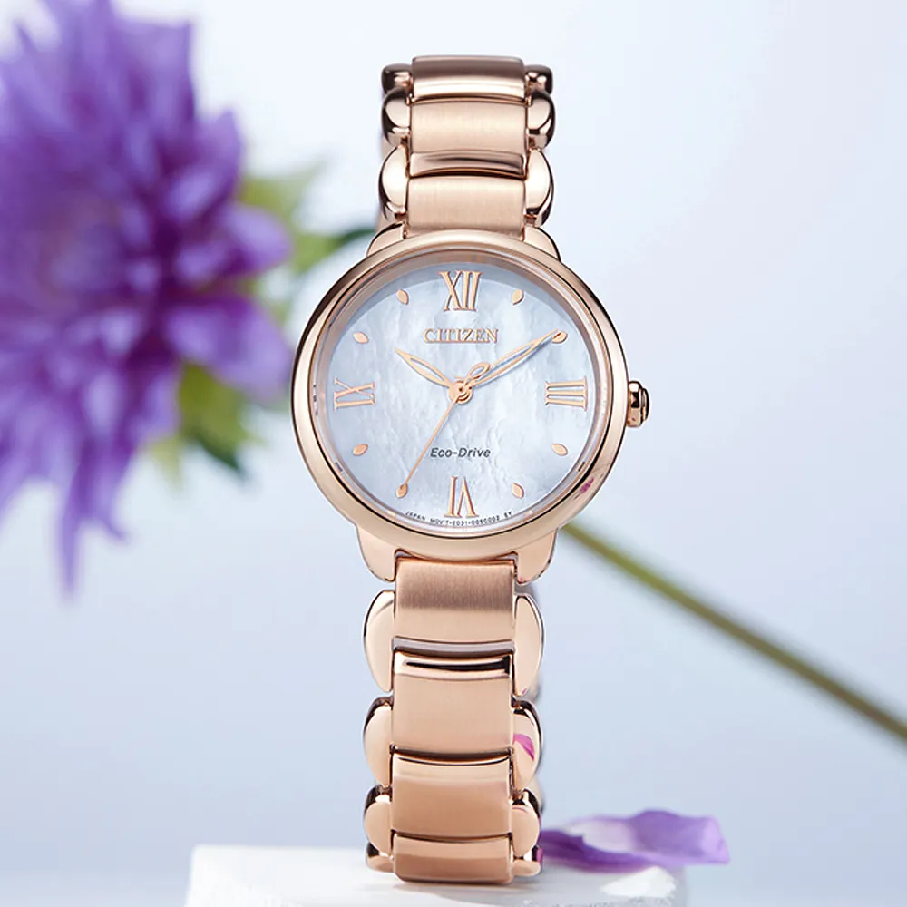 CITIZEN 星辰錶 L 系列 簡約優雅光動能腕錶-28mm EM0928-84D 歷史價格詳細信息