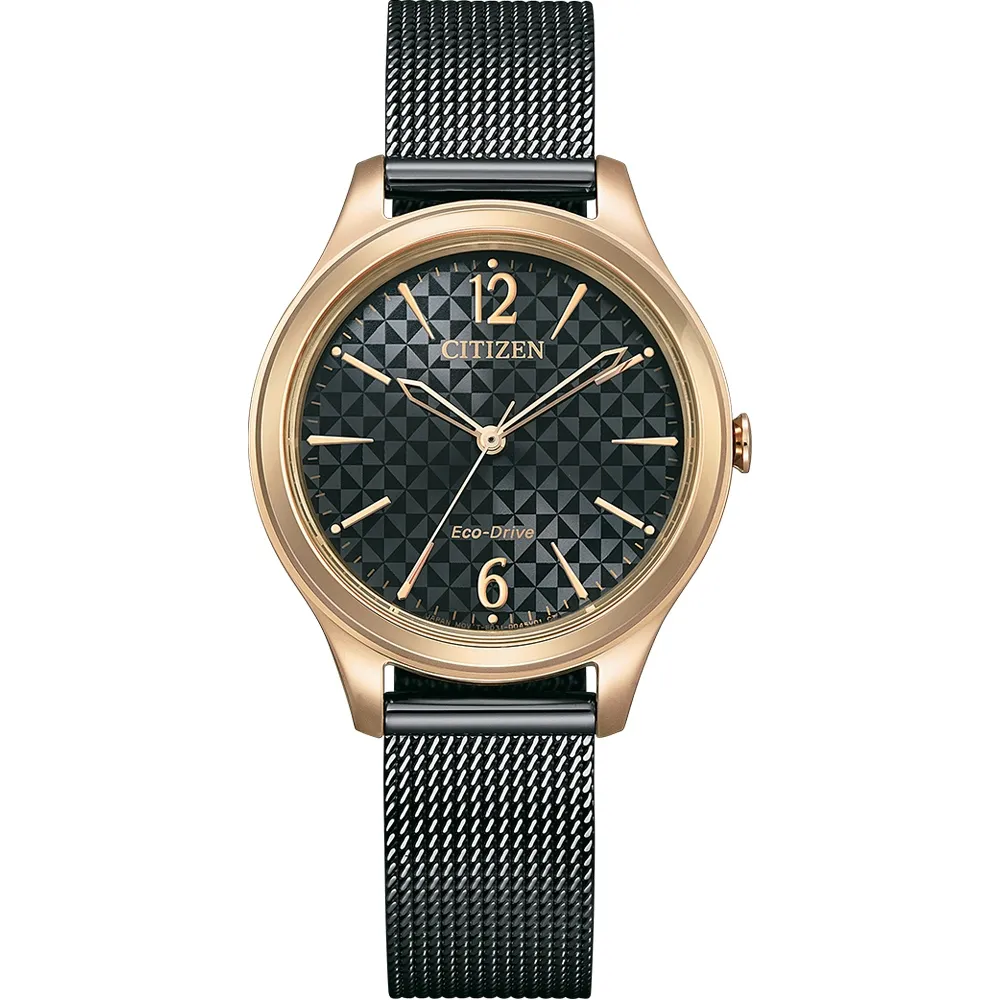 【CITIZEN】星辰 EM0509-10A 光動能 幾何紋路 皮錶帶女錶 灰/玫瑰金 32mm 歷史價格詳細信息