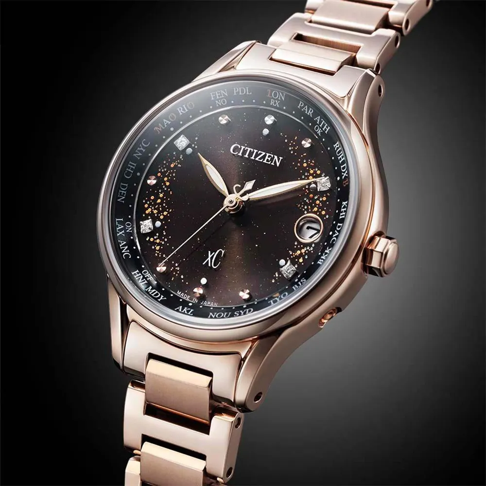 CITIZEN 星辰 xC 電波時計30週年限定 黎明之夜真鑽光動能鈦電波女錶(EC1166-74E)28mm 歷史價格詳細信息