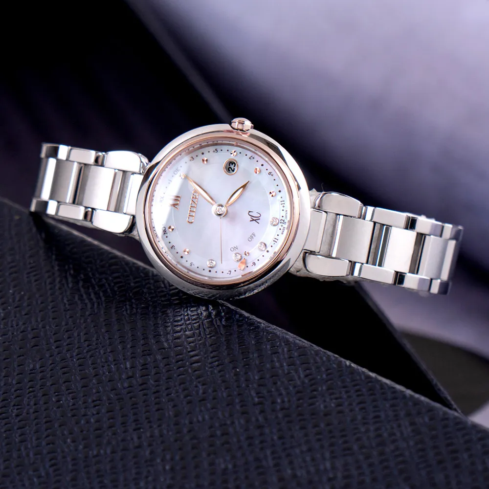 CITIZEN xC系列 璀璨的日月五局電波錶 EE1004-57A/玫瑰金色29mm 歷史價格詳細信息