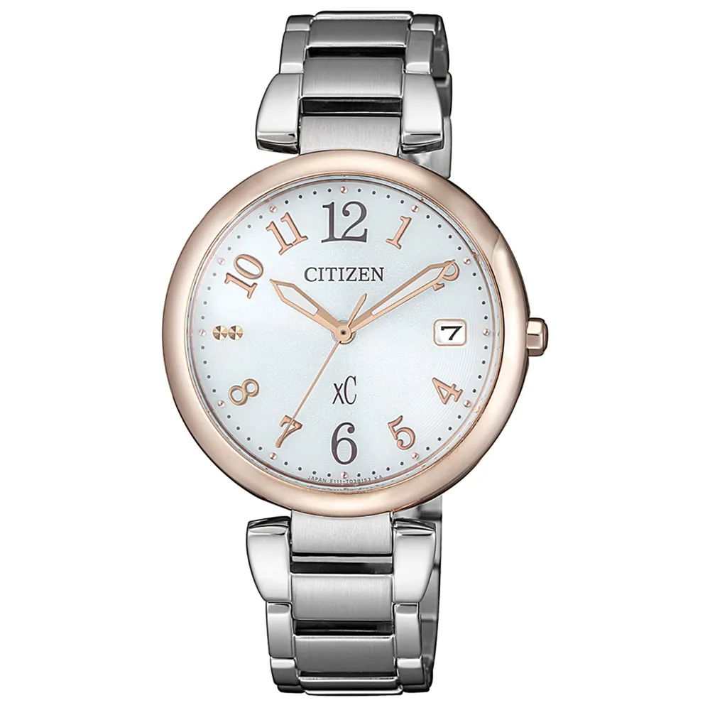 【CITIZEN】星辰 xC 亞洲限定 EO1192-59A 羅馬字 鋼錶帶 光動能女錶 33mm 玫瑰金/白 歷史價格詳細信息