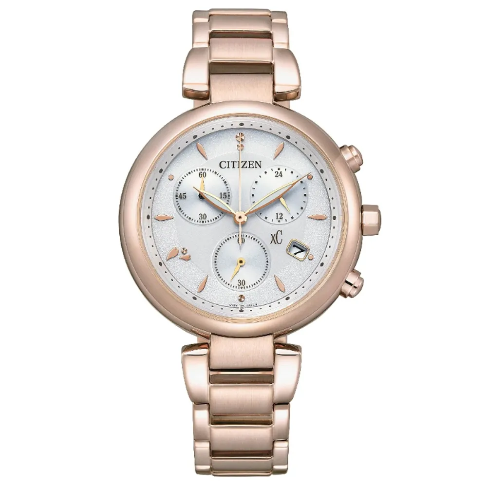 CITIZEN 星辰 xC 亞洲限定款天生麗質光動能腕錶/玫瑰金X銀/33mm/EO1195-51W 歷史價格詳細信息