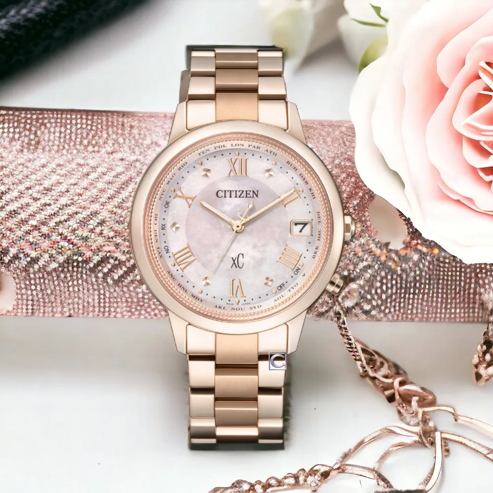 CITIZEN星辰 xC系列 限量 光動能電波鈦金屬腕錶 36mm/CB1105-02W 歷史價格詳細信息