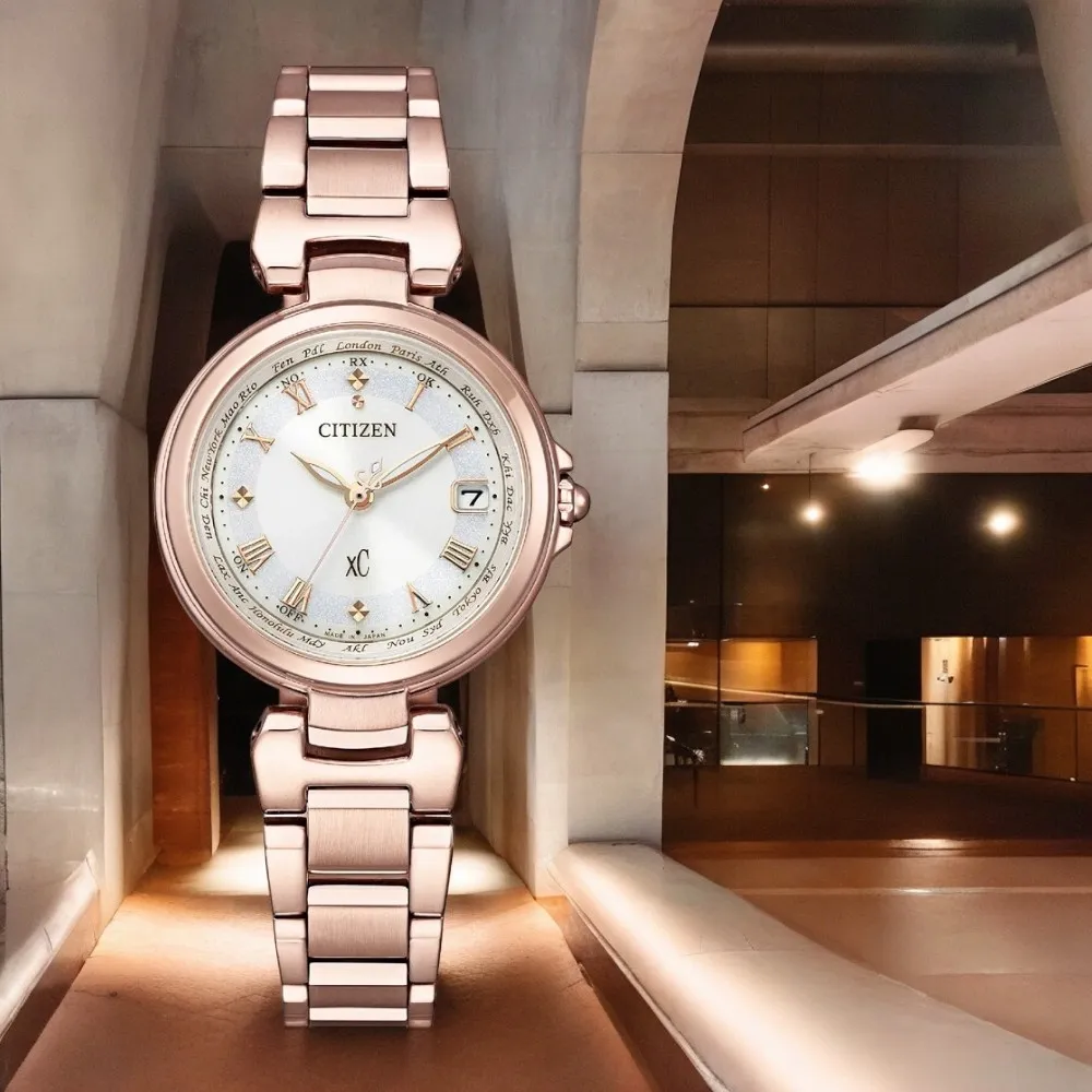 CITIZEN 星辰 XC 亞洲限定 Hebe田馥甄廣告款 鈦 光動能電波萬年曆女錶 CB1107-58A 歷史價格詳細信息