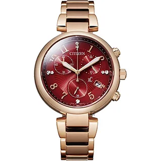 CITIZEN 星辰 XC 光動能計時女錶-粉x銀/35mm FB1450-53W 歷史價格詳細信息