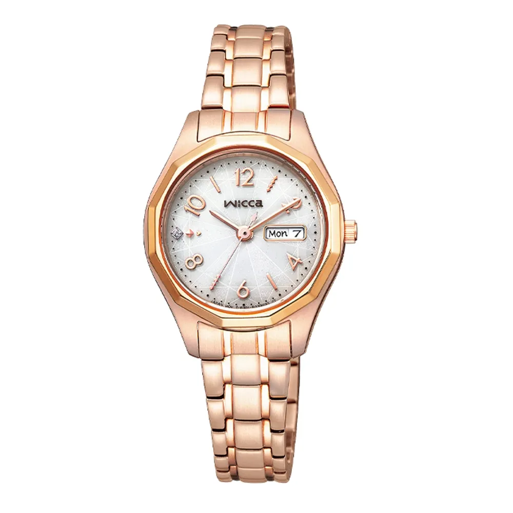CITIZEN wicca玫瑰金公主系列太陽能腕錶KH4-912-90 歷史價格詳細信息