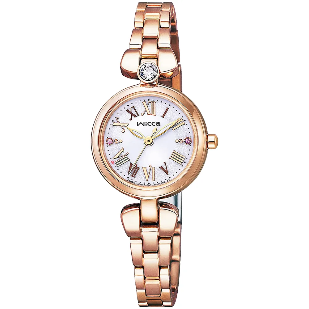 【CITIZE星辰】 WICCA 星飾系列 幸運女神 不鏽鋼白蝶貝女錶 23.5mm (KP5-662-13) 歷史價格詳細信息