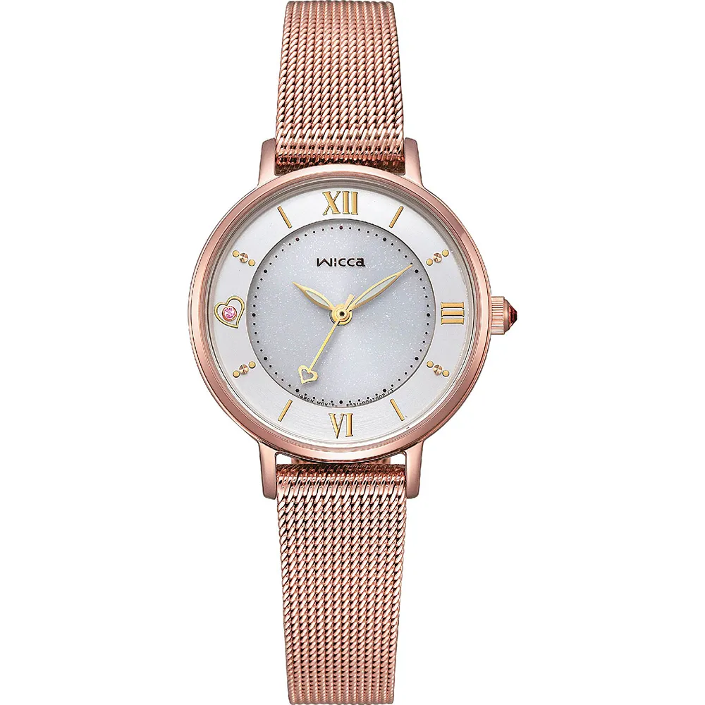 CITIZEN星辰 Wicca 台灣限定 米蘭帶千鳥格紋太陽能女錶 KP3-449-51 歷史價格詳細信息