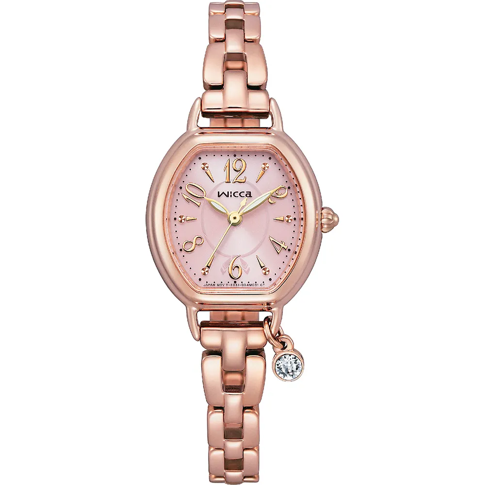 CITIZEN 星辰 Wicca KP2-621-95 台灣限定款太陽能女錶-玫瑰金x粉色漸層/24mm 歷史價格詳細信息