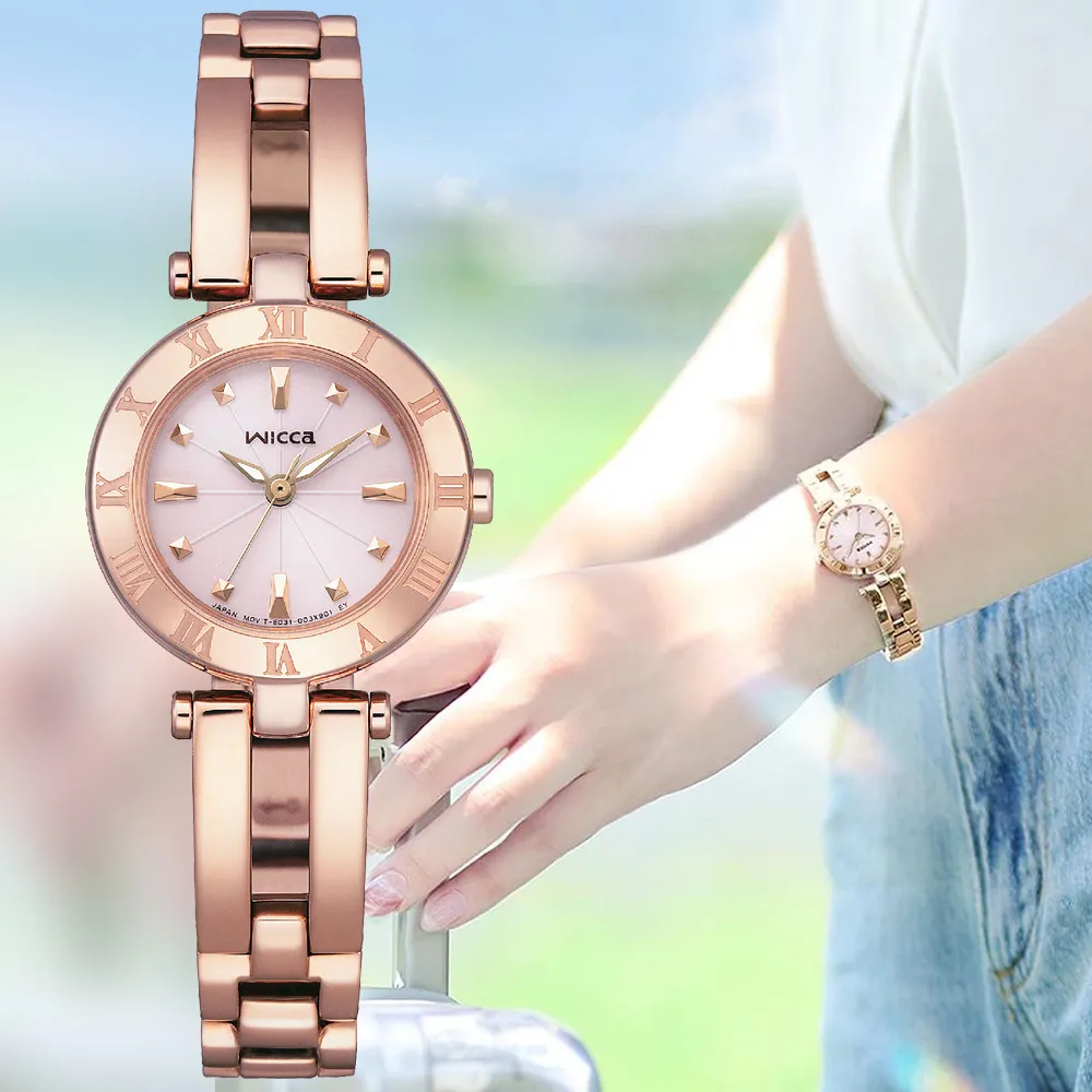 CITIZEN 星辰 Wicca KP2-621-95 台灣限定款太陽能女錶-玫瑰金x粉色漸層/24mm 歷史價格詳細信息