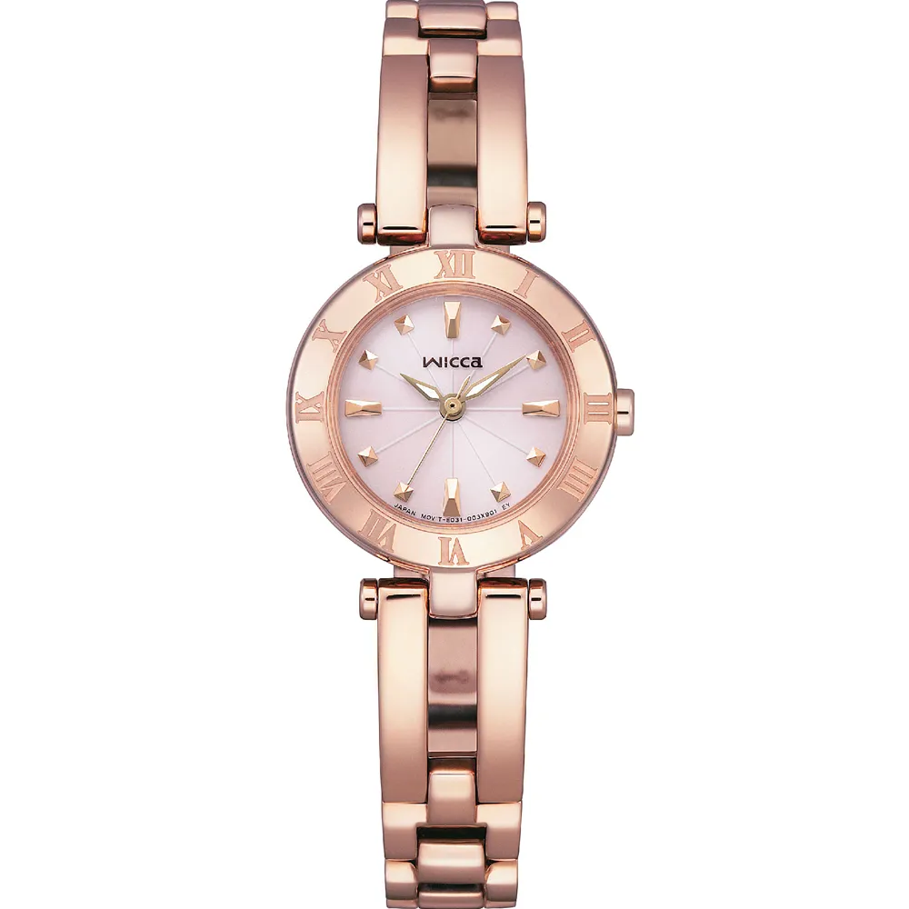 CITIZEN 星辰 Wicca KP2-621-95 台灣限定款太陽能女錶-玫瑰金x粉色漸層/24mm 歷史價格詳細信息