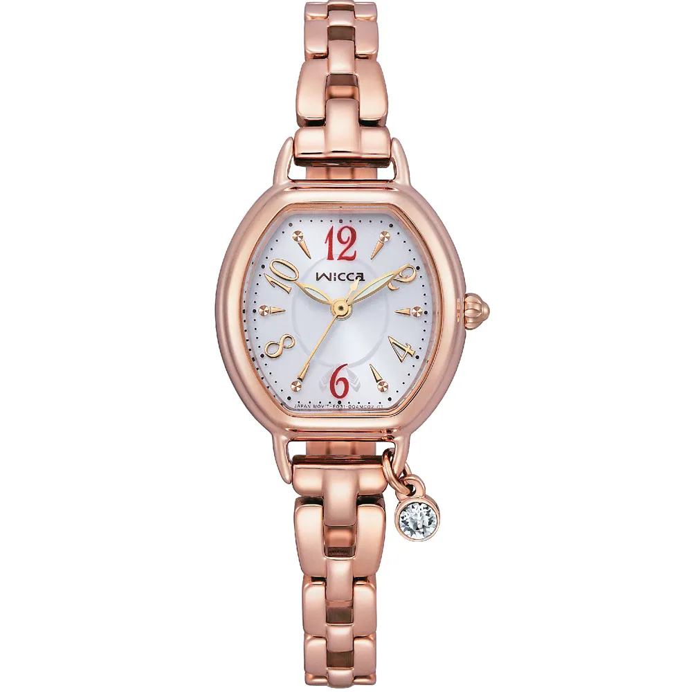 CITIZEN 星辰 Wicca KP2-566-95 台灣限定款水晶太陽能女錶-粉x玫瑰金 歷史價格詳細信息