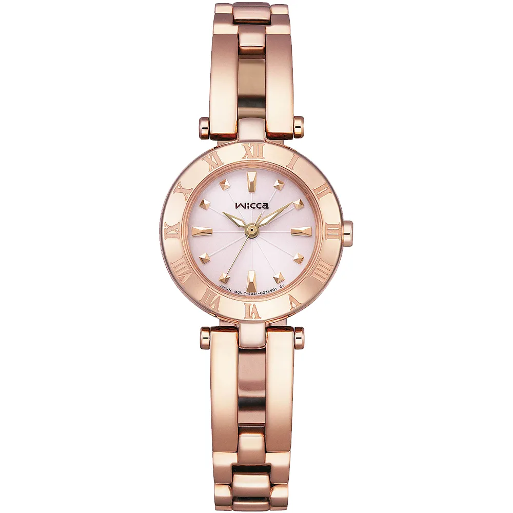 CITIZEN 星辰 Wicca KP2-621-95 台灣限定款太陽能女錶-玫瑰金x粉色漸層/24mm 歷史價格詳細信息