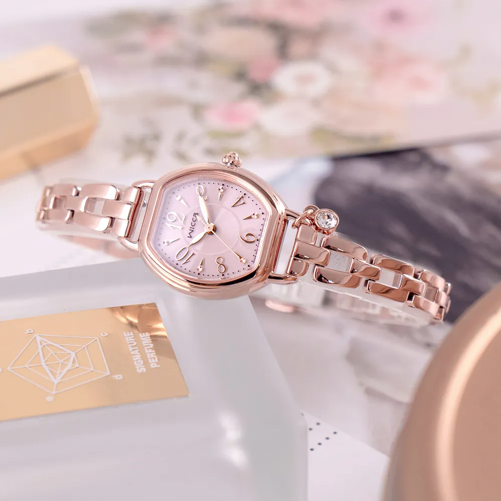 CITIZEN 星辰 Wicca KP2-566-95 台灣限定款水晶太陽能女錶-粉x玫瑰金 歷史價格詳細信息