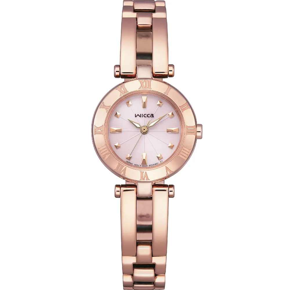 CITIZEN 星辰 Wicca KP2-621-95 台灣限定款太陽能女錶-玫瑰金x粉色漸層/24mm 歷史價格詳細信息