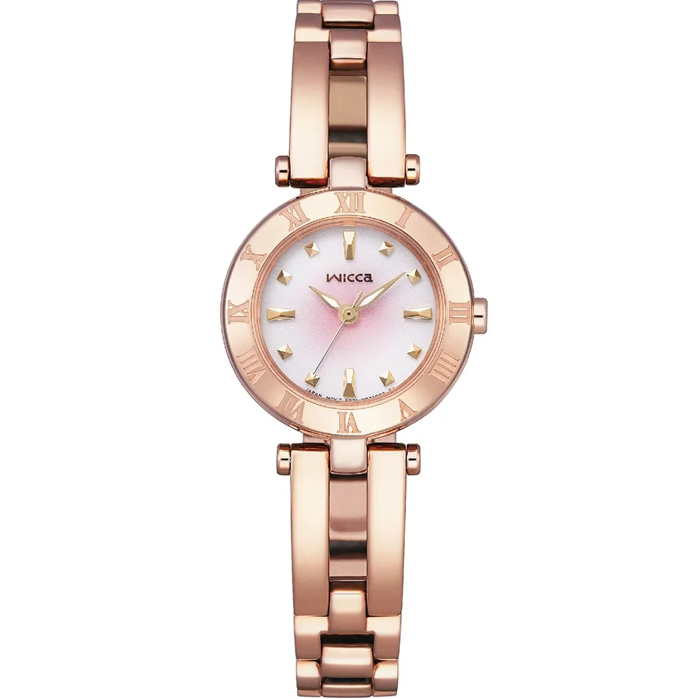 CITIZEN 星辰 Wicca KP2-621-95 台灣限定款太陽能女錶-玫瑰金x粉色漸層/24mm 歷史價格詳細信息