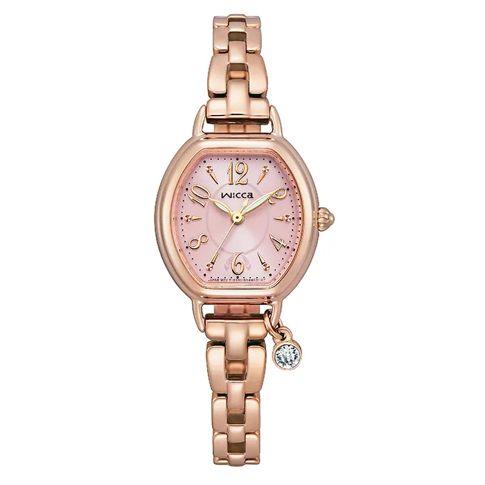 CITIZEN 星辰 Wicca KP2-621-95 台灣限定款太陽能女錶-玫瑰金x粉色漸層/24mm 歷史價格詳細信息