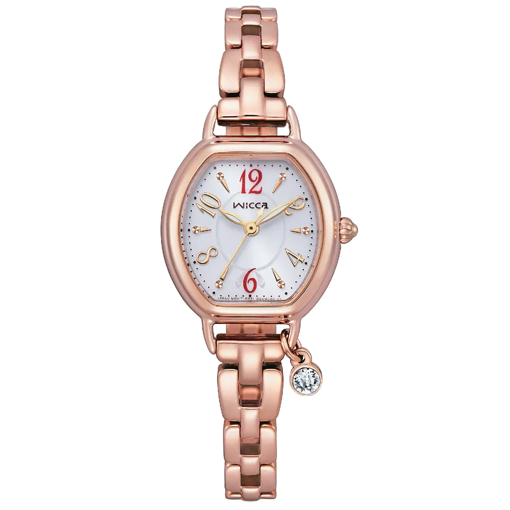 CITIZEN 星辰 Wicca KP2-566-95 台灣限定款水晶太陽能女錶-粉x玫瑰金 歷史價格詳細信息