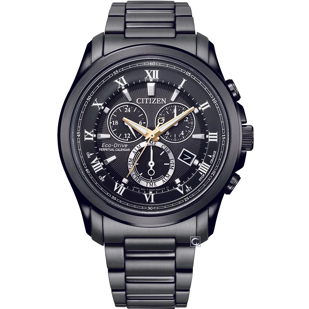 CITIZEN 星辰 亞洲限定 聖誕節推薦款光動能萬年曆手錶-紳士灰 BL5547-89H 歷史價格詳細信息