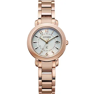 CITIZEN ES9444-50B《xC 田馥甄 鈦金屬款》27mm/光動能電波萬年曆女款/櫻花粉紅金【第一鐘錶】 歷史價格詳細信息