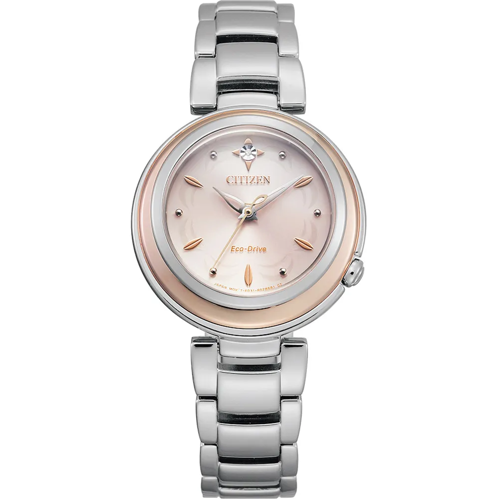 CITIZEN / EM0589-88X / L 光動能 優雅迷人 晶鑽 藍寶石水晶玻璃 不鏽鋼手錶 粉色 30mm 歷史價格詳細信息
