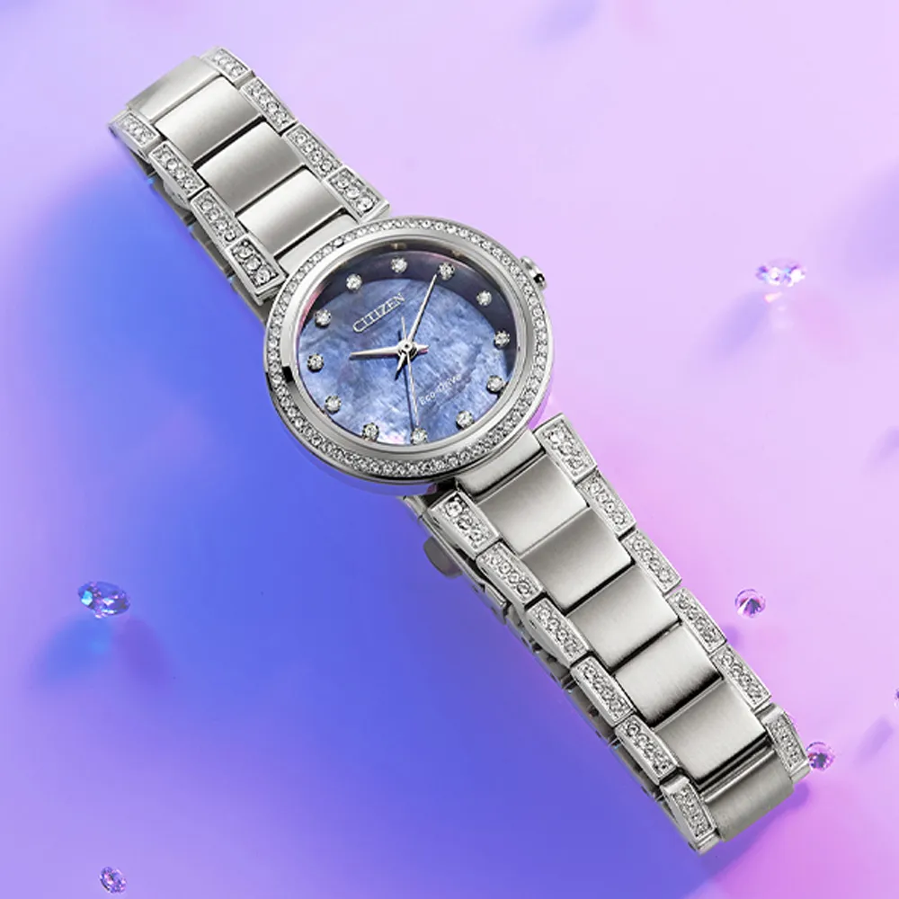 CITIZEN星辰 LADYS系列 光動能 經典大三針腕錶 34mm / EM0419-11D 歷史價格詳細信息