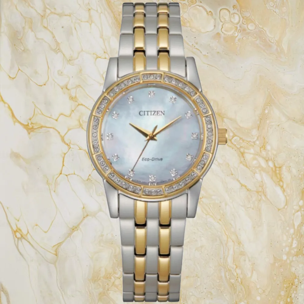 CITIZEN星辰 LADYS系列 光動能 經典大三針腕錶 34mm / EM0419-11D 歷史價格詳細信息