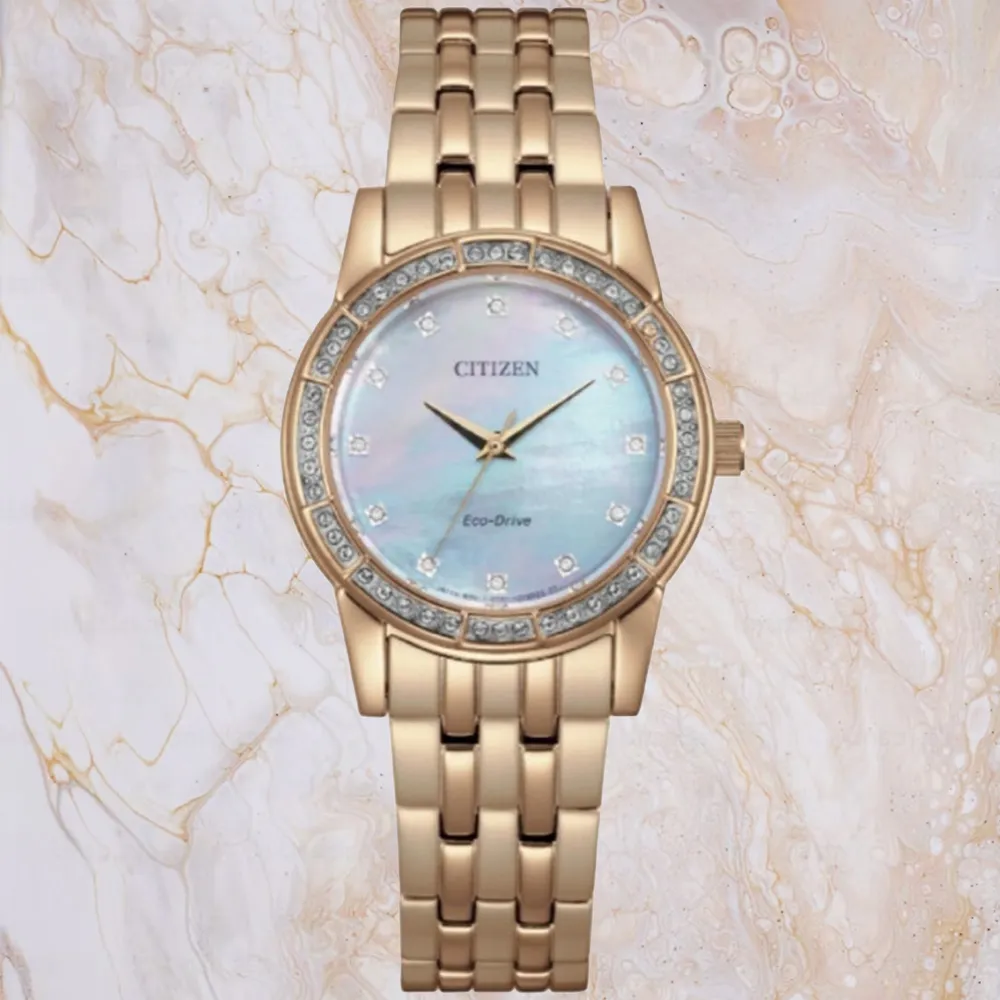 CITIZEN LADYS 玫瑰金米蘭帶光動能腕錶EM0508-80Y 歷史價格詳細信息