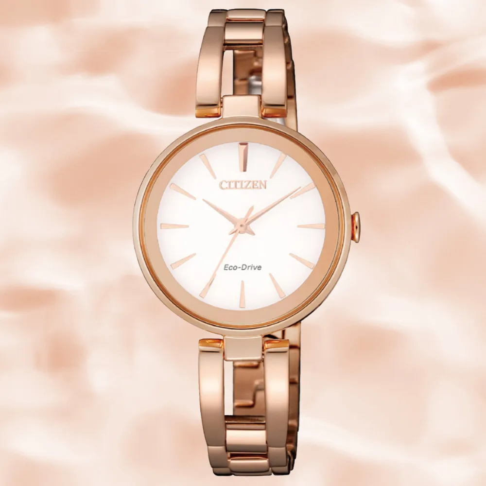 CITIZEN 星辰 LADYS 光動能 簡約優雅淑女腕錶-玫瑰金 28mm (EM0639-81A) 歷史價格詳細信息