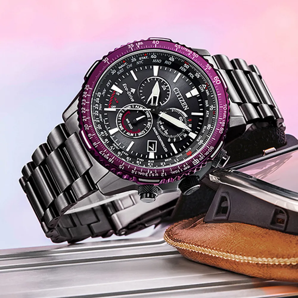 CITIZEN星辰 PROMASTER系列 光動能電波三眼腕錶 45.4mm/CB5925-82X 歷史價格詳細信息