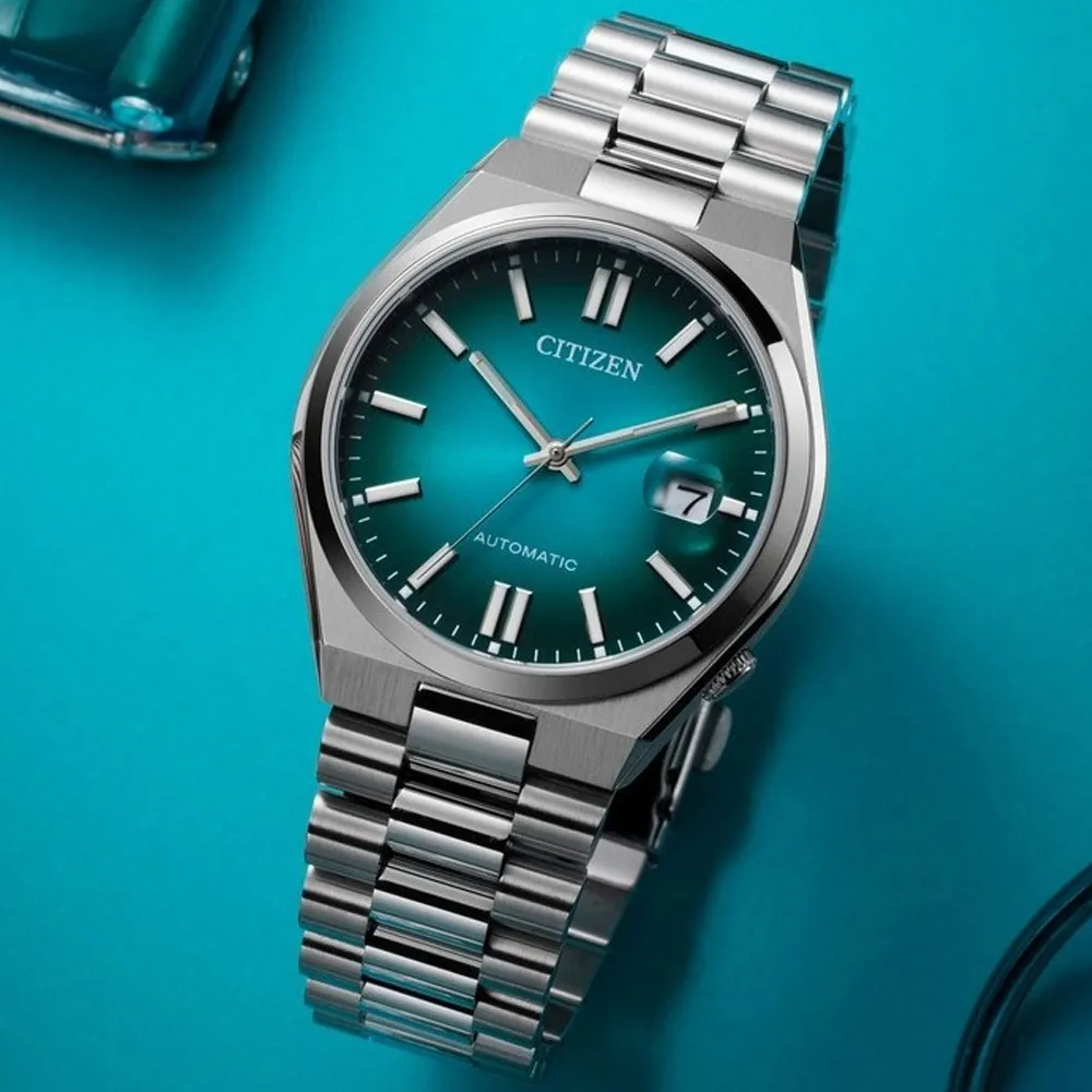 【CITIZEN】星辰 NJ0151-88X 青春撞色 日期顯示 鋼錶帶 機械男錶 湖水綠/銀 40mm 歷史價格詳細信息