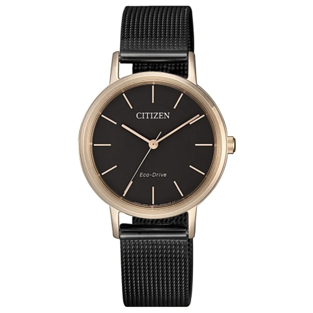 CITIZEN / EM0577-28A / 光動能 簡約優雅 日本機芯 壓紋真皮手錶 白x玫瑰金框x橘 30mm 歷史價格詳細信息