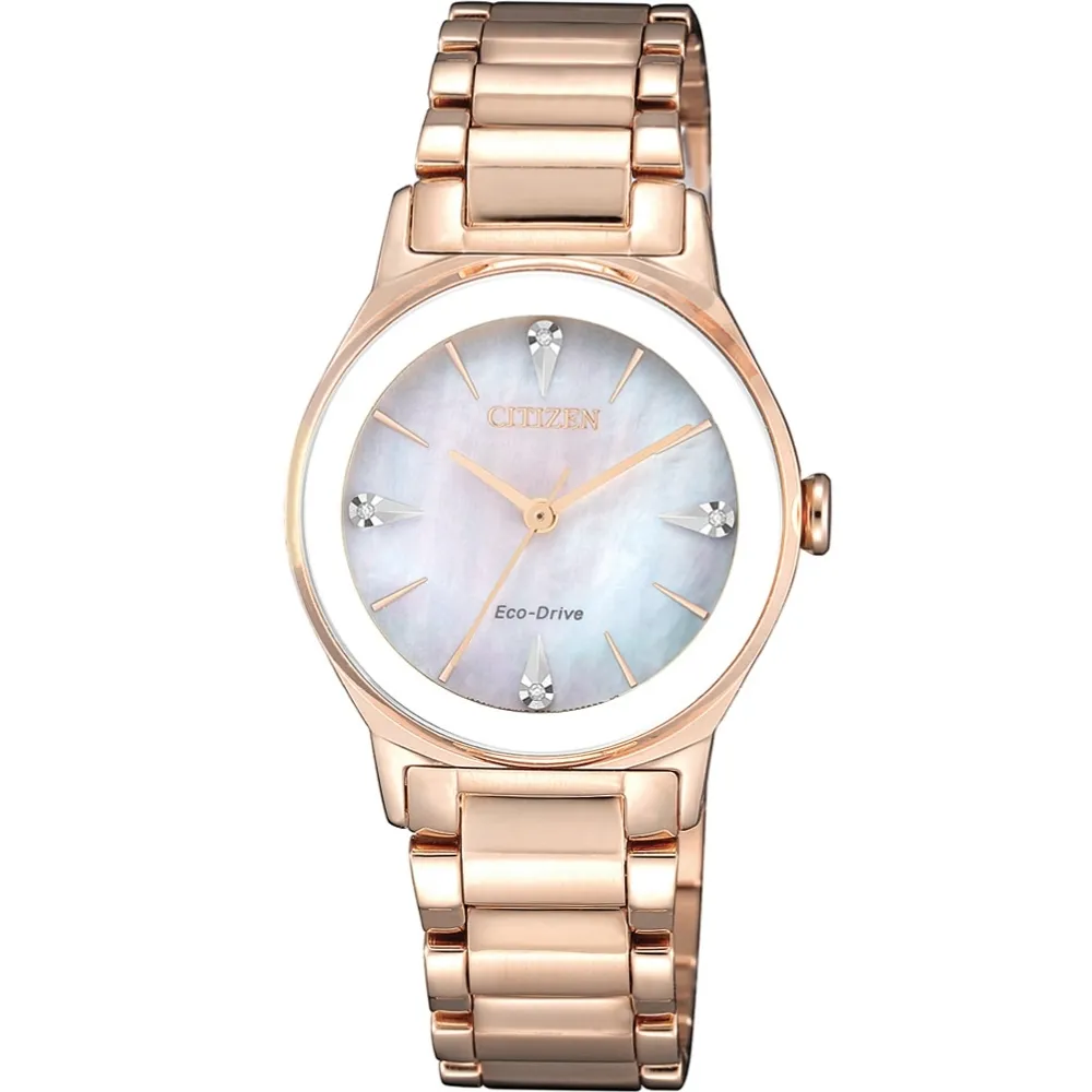 CITIZEN 星辰 LADYS優雅白蝶貝鑽石人魚炫彩腕錶-藍 EM0720-85N 歷史價格詳細信息