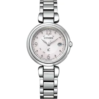 CITIZEN 星辰 XC 鈦金屬光動能電波萬年曆女錶 ES9468-51W 歷史價格詳細信息