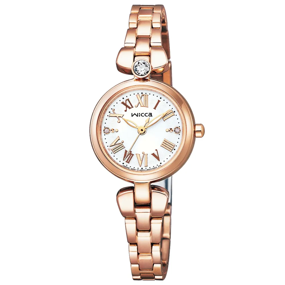 CITIZEN wicca 璀璨水晶 小巧太陽能女錶-KP5-662-91 歷史價格詳細信息