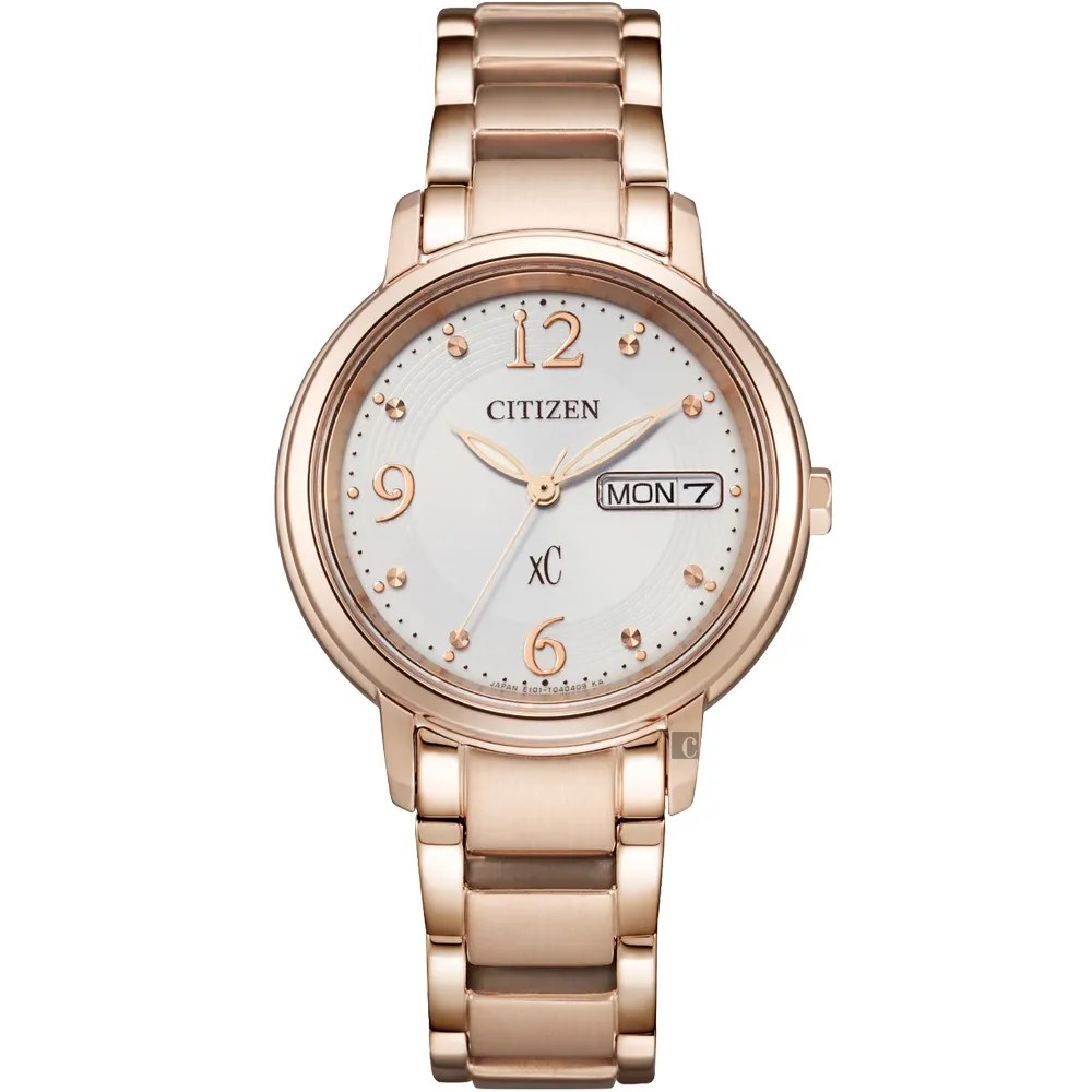 CITIZEN 星辰錶 光動能七夕限定珍愛女錶-34.5mm/玫瑰金x銀(EW2456-88D) 歷史價格詳細信息