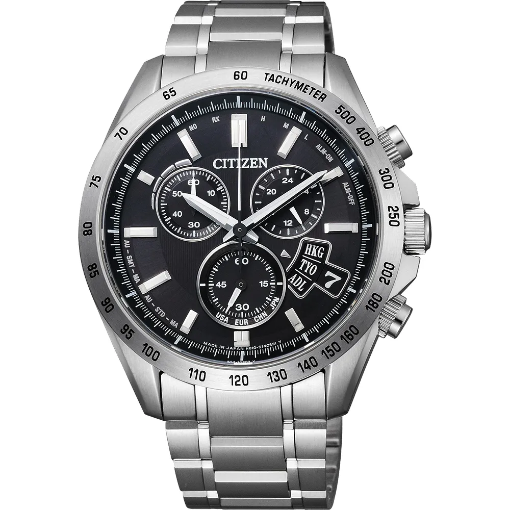 CITIZEN 星辰 光動能電波校時萬年曆鈦金屬手錶/黑/38mm/CB1120-50E 歷史價格詳細信息