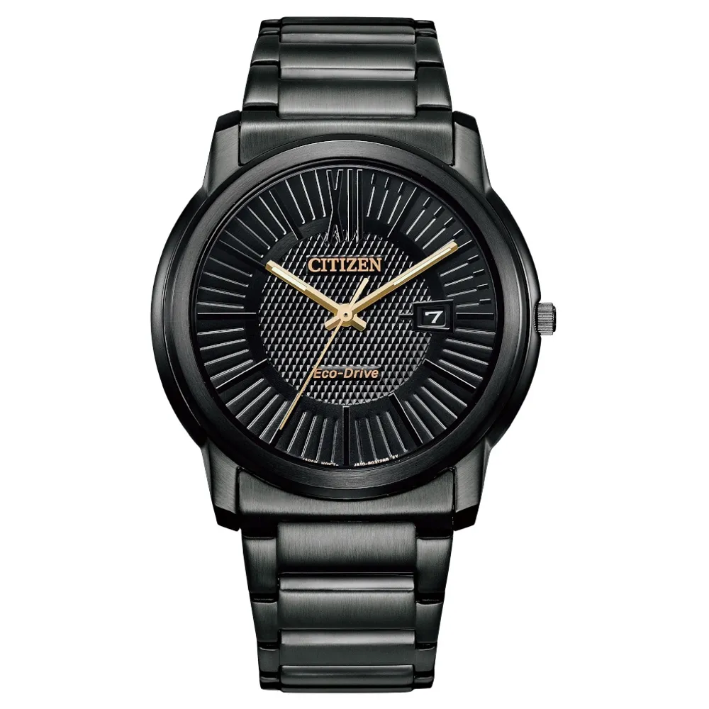 CITIZEN / AW1212-10A / 光動能 都會時尚 日期 壓紋真皮手錶 銀白x金框x深棕 42mm 歷史價格詳細信息