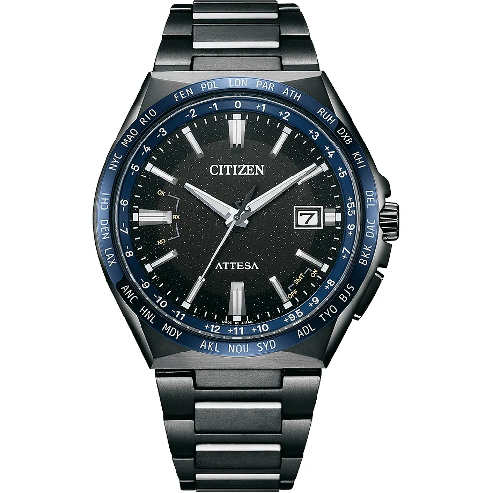 CITIZEN 星辰 湛藍星空 限量 鈦金屬光動能電波萬年曆手錶 AT8187-75E/42mm 歷史價格詳細信息
