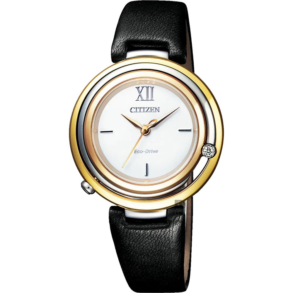 CITIZEN 星辰 L系列光動能限量真鑽女錶-珍珠貝x雙色版/32mm EM0654-88D 歷史價格詳細信息