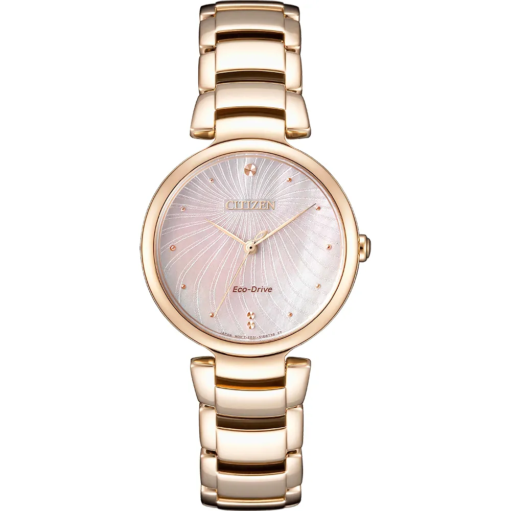 CITIZEN 星辰 L系列 廣告款魅力彩貝光動能時尚女錶-銀x玫瑰金/31mm(EM0854-89Y) 歷史價格詳細信息