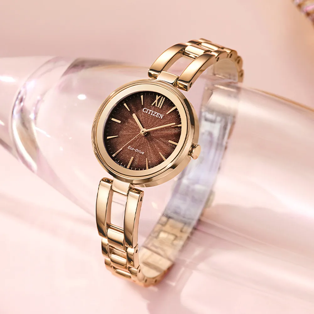 CITIZEN EM0809-83X《田馥甄 廣告款》28mm/光動能/手環式錶帶百搭女款/咖啡金/公司貨【第一鐘錶】 歷史價格詳細信息