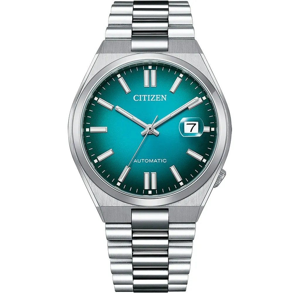 【CITIZEN】星辰 NJ0151-88X 青春撞色 日期顯示 鋼錶帶 機械男錶 湖水綠/銀 40mm 歷史價格詳細信息