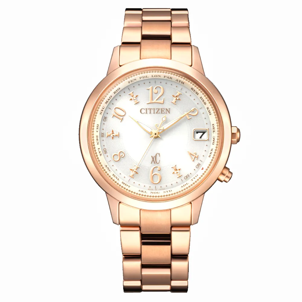 【CITIZEN 星辰】田馥甄Hebe廣告款 韶光．光動能全球電波腕錶/玫瑰金36mm(CB1132-51W) 歷史價格詳細信息